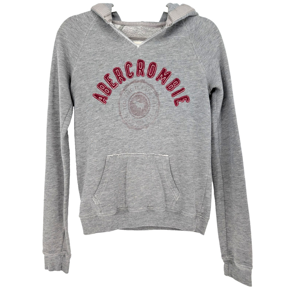 VTG 90s Y2K Kidsโ Abercrombie & Fitch Gray Adirondack Heritage University Hoodie
